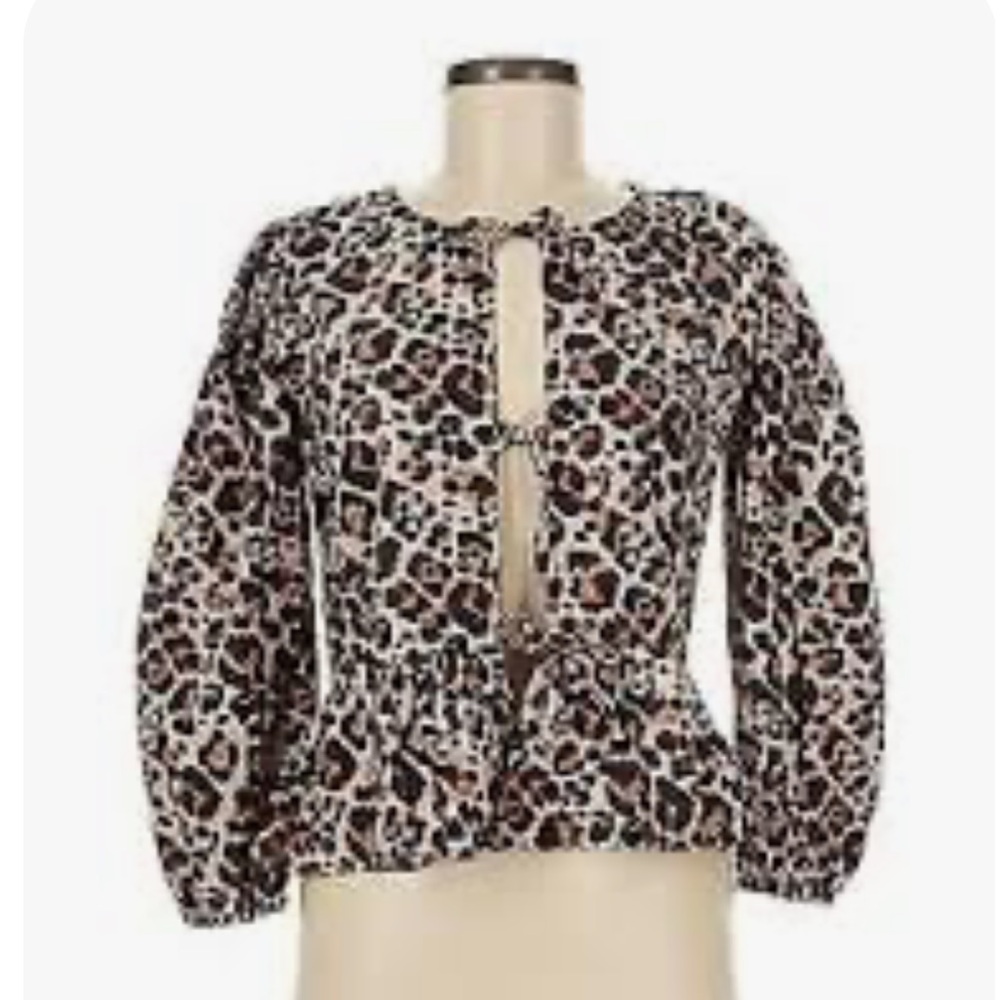 Leopard Print Peplum Top